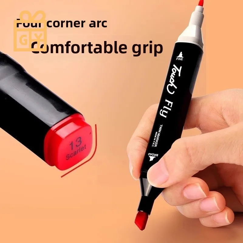 Oil-Based Dual-Head Marker Pen Set Color Markers Alcohol Art Markers Refillable Dual Tips Sketching Drawing Manga School Supplie