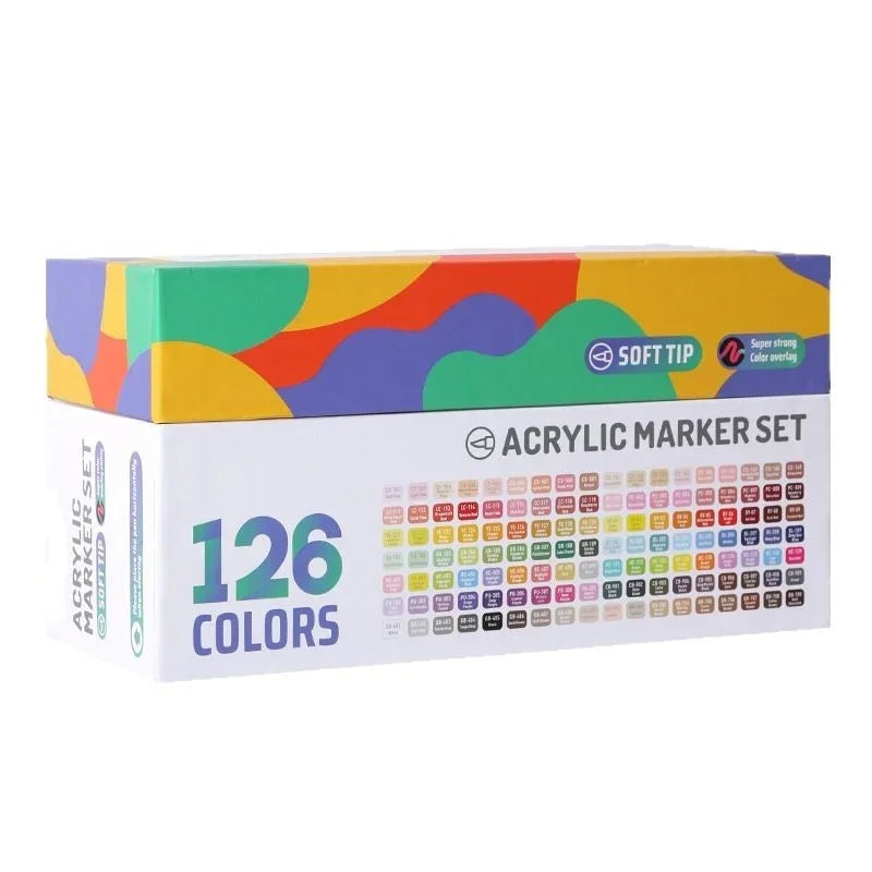 Acrylic marker pen gift box student-specific art drawing pen set Office School Supplies Pens Pencils Writing Supplies