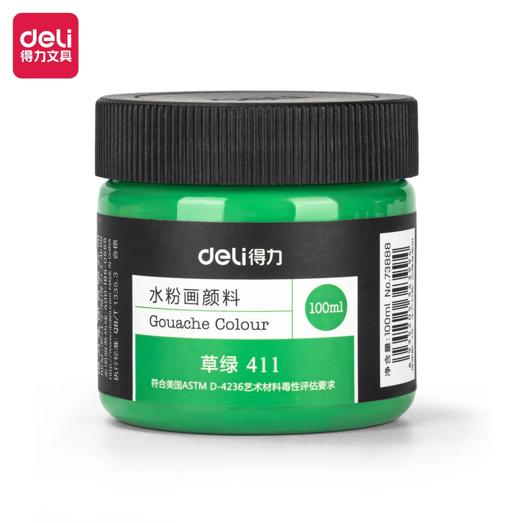 100ml Deli Acrylic Pigment for Art Model DIY High-Capacity Wall Painting Hand Drawn Poster Graffiti Supplies Office Learning