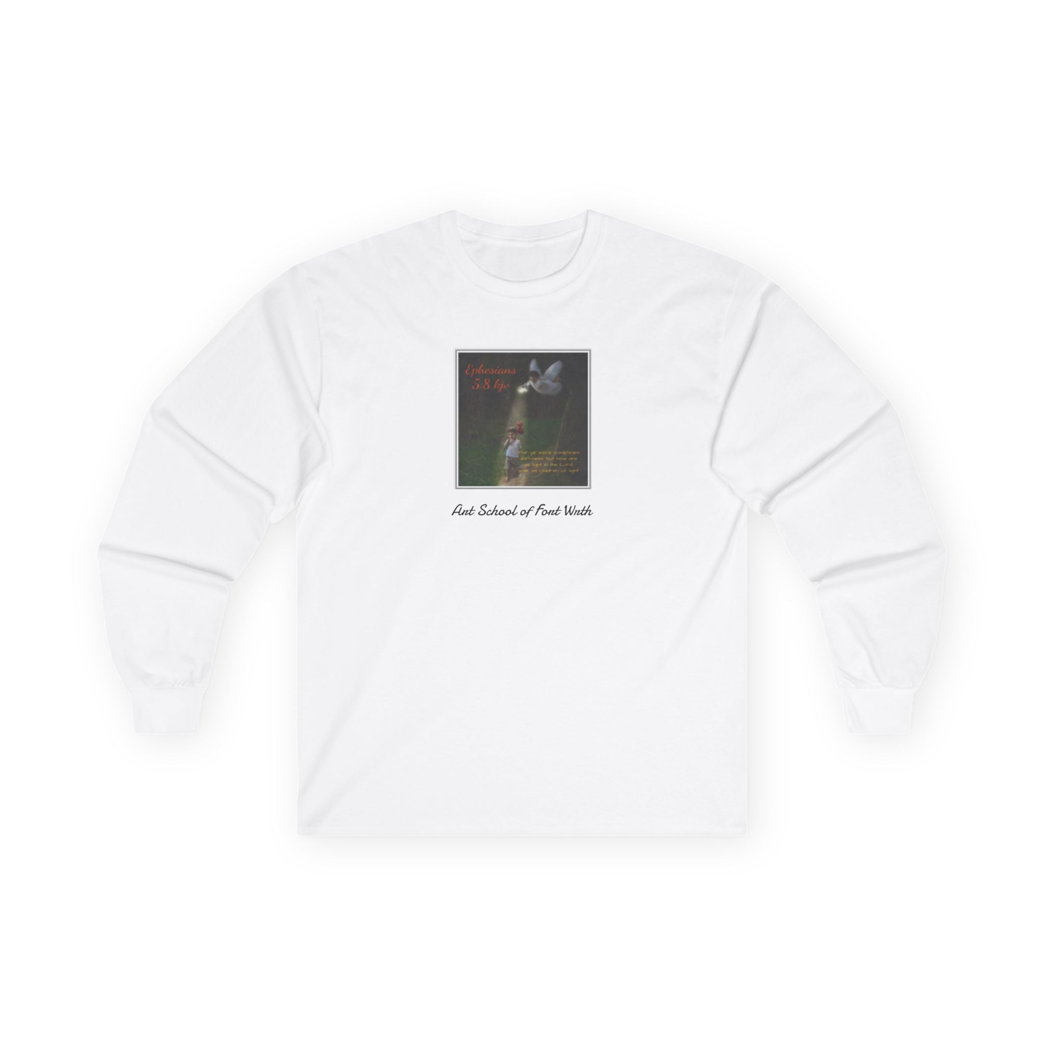Progress Script Long Sleeve Tee — Minimal Motivational Cotton Shirt