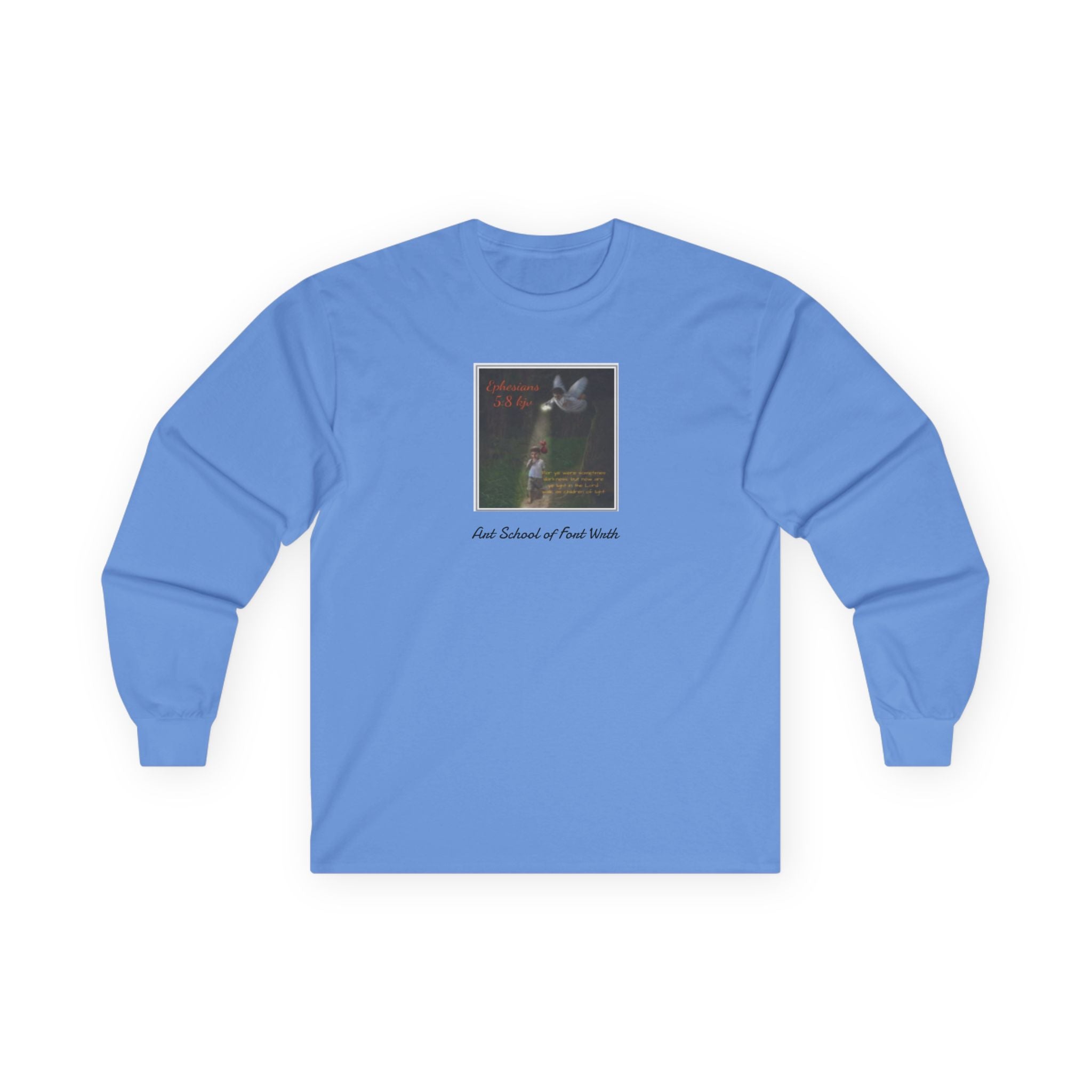 Progress Script Long Sleeve Tee — Minimal Motivational Cotton Shirt