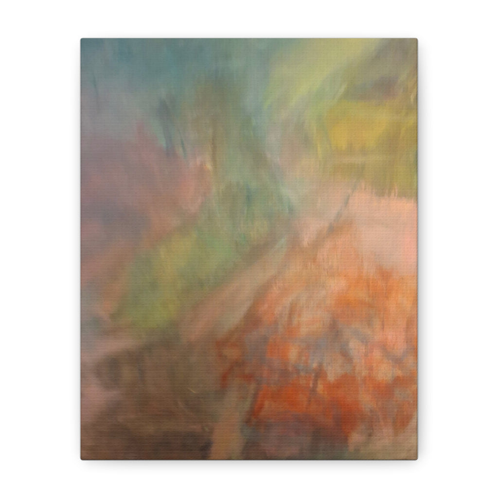 Live Painting using new technologies from Heaven using the new and old with refractories of light — Soft Earth Tones Stretched Print