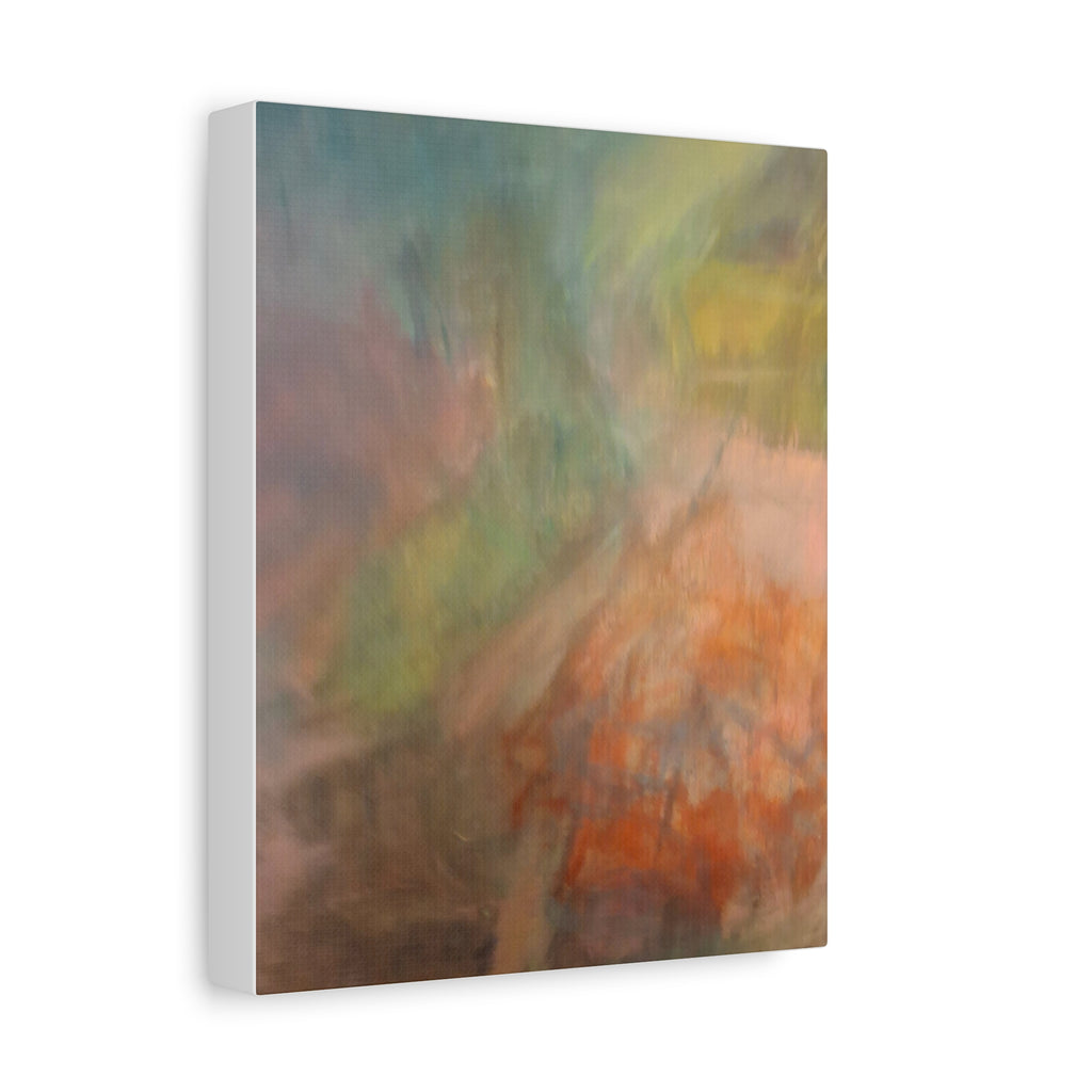 Live Painting using new technologies from Heaven using the new and old with refractories of light — Soft Earth Tones Stretched Print