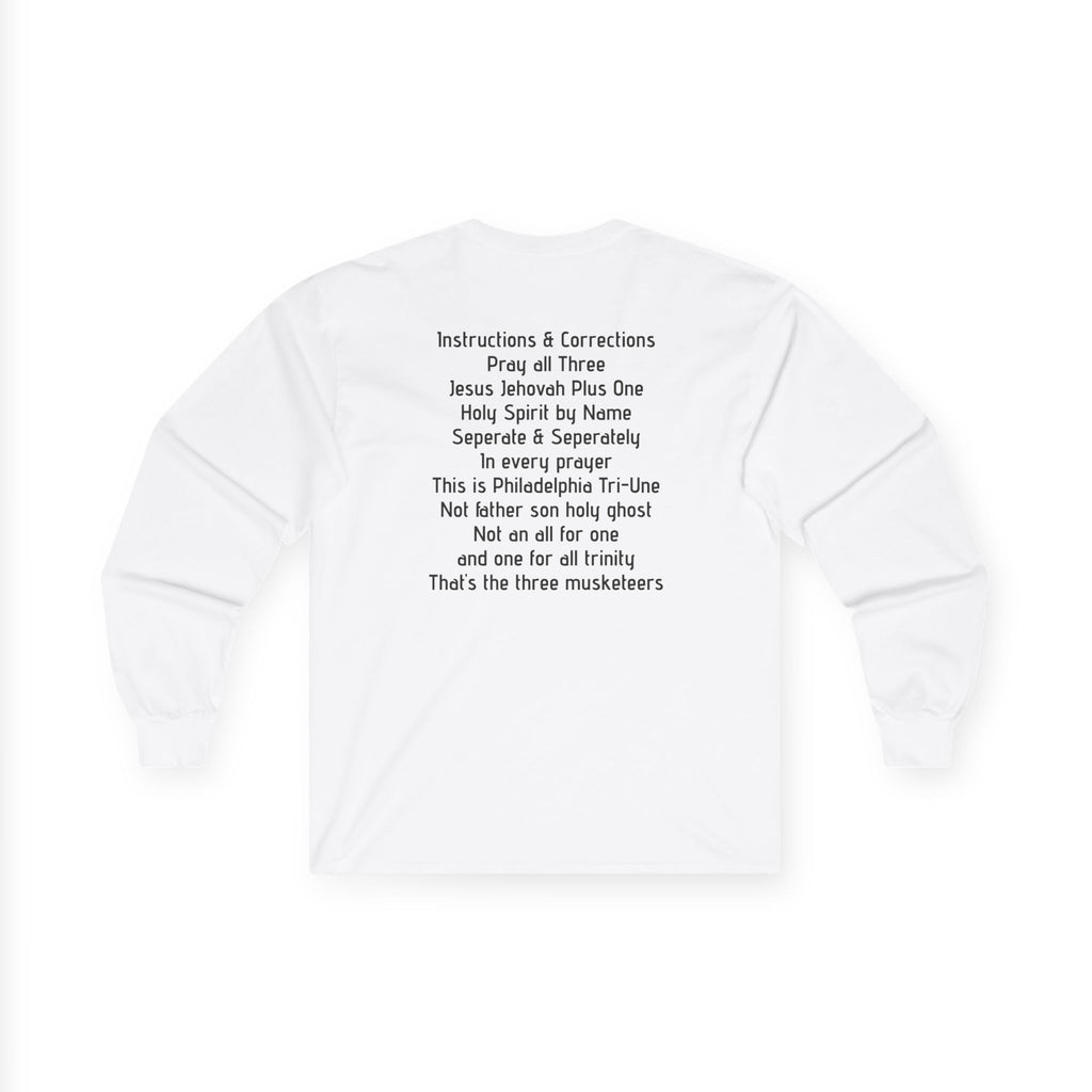 Progress Script Long Sleeve Tee — Minimal Motivational Cotton Shirt