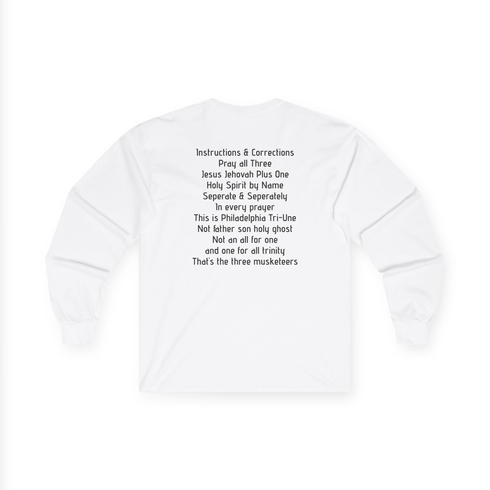 Progress Script Long Sleeve Tee — Minimal Motivational Cotton Shirt