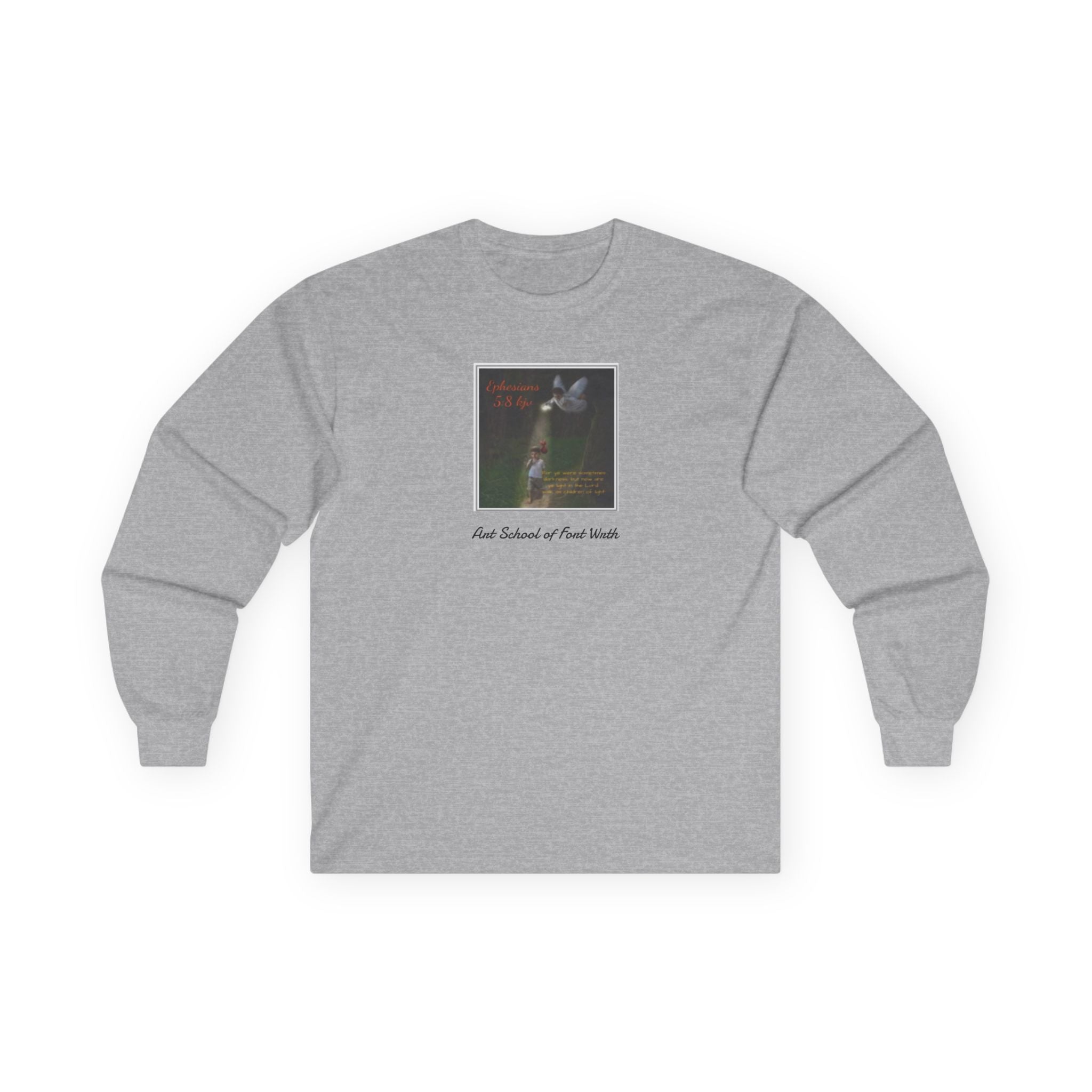 Progress Script Long Sleeve Tee — Minimal Motivational Cotton Shirt