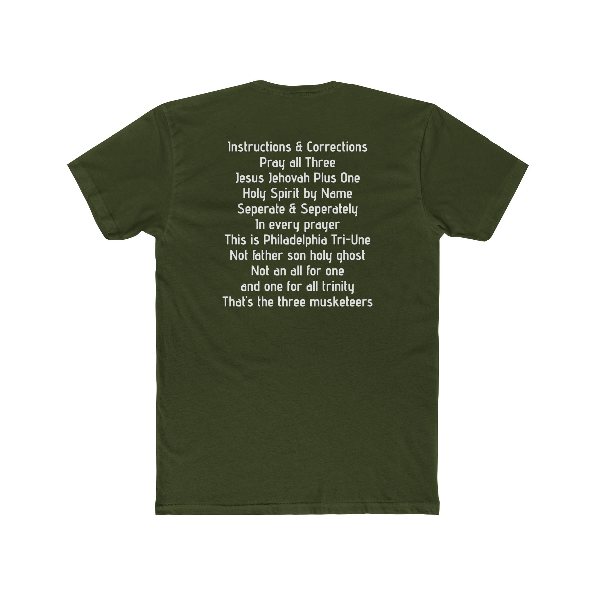 Religious Trinity T-Shirt — "Pray All Three" Christian Crew Tee