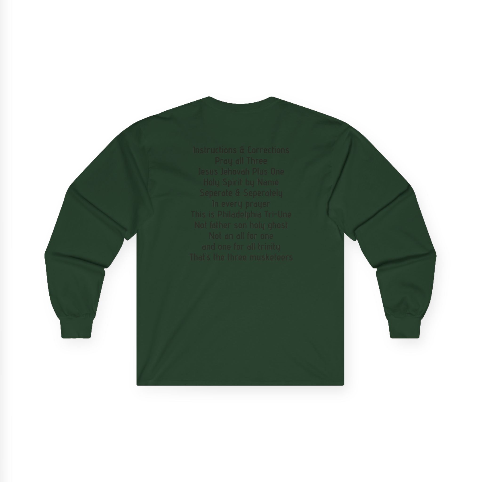 Progress Script Long Sleeve Tee — Minimal Motivational Cotton Shirt