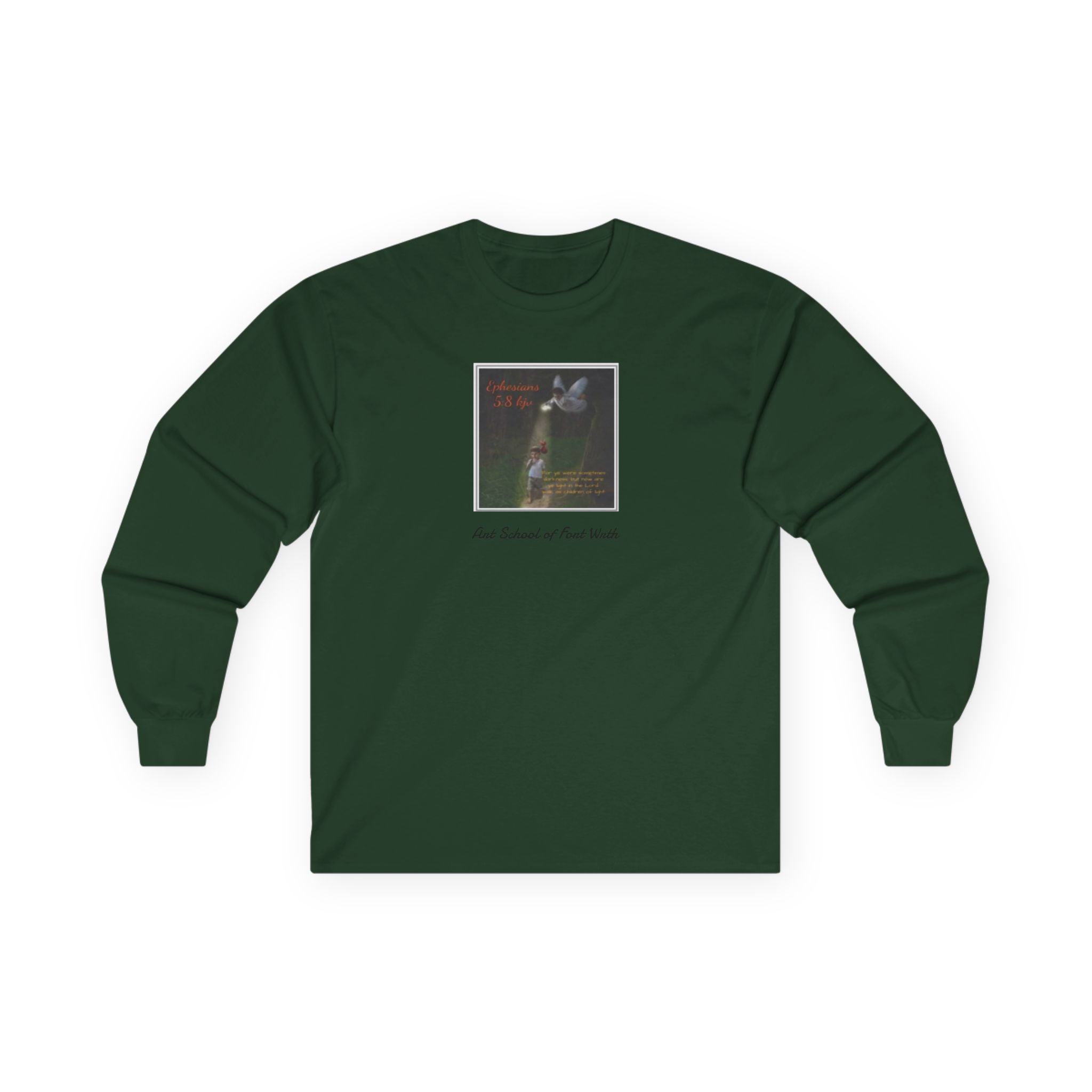Progress Script Long Sleeve Tee — Minimal Motivational Cotton Shirt