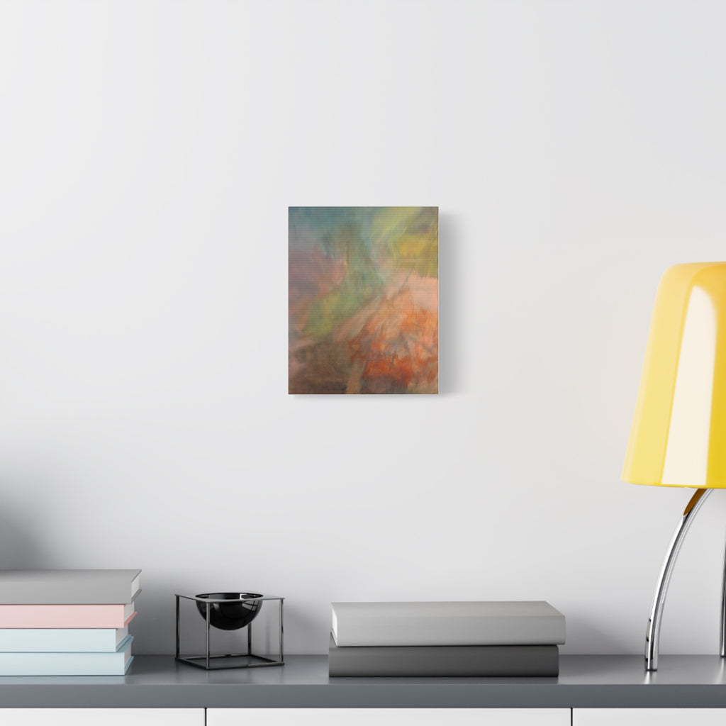 Live Painting using new technologies from Heaven using the new and old with refractories of light — Soft Earth Tones Stretched Print