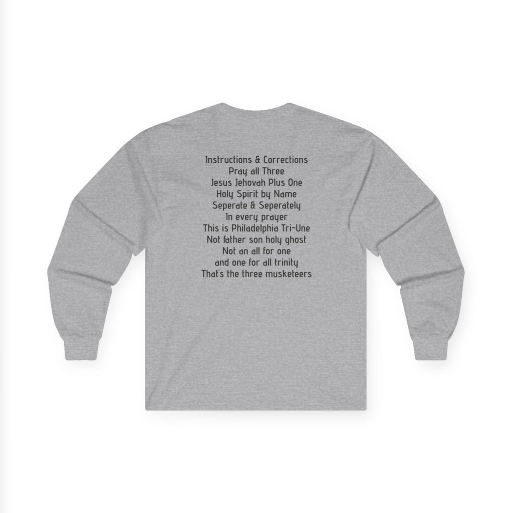 Progress Script Long Sleeve Tee — Minimal Motivational Cotton Shirt