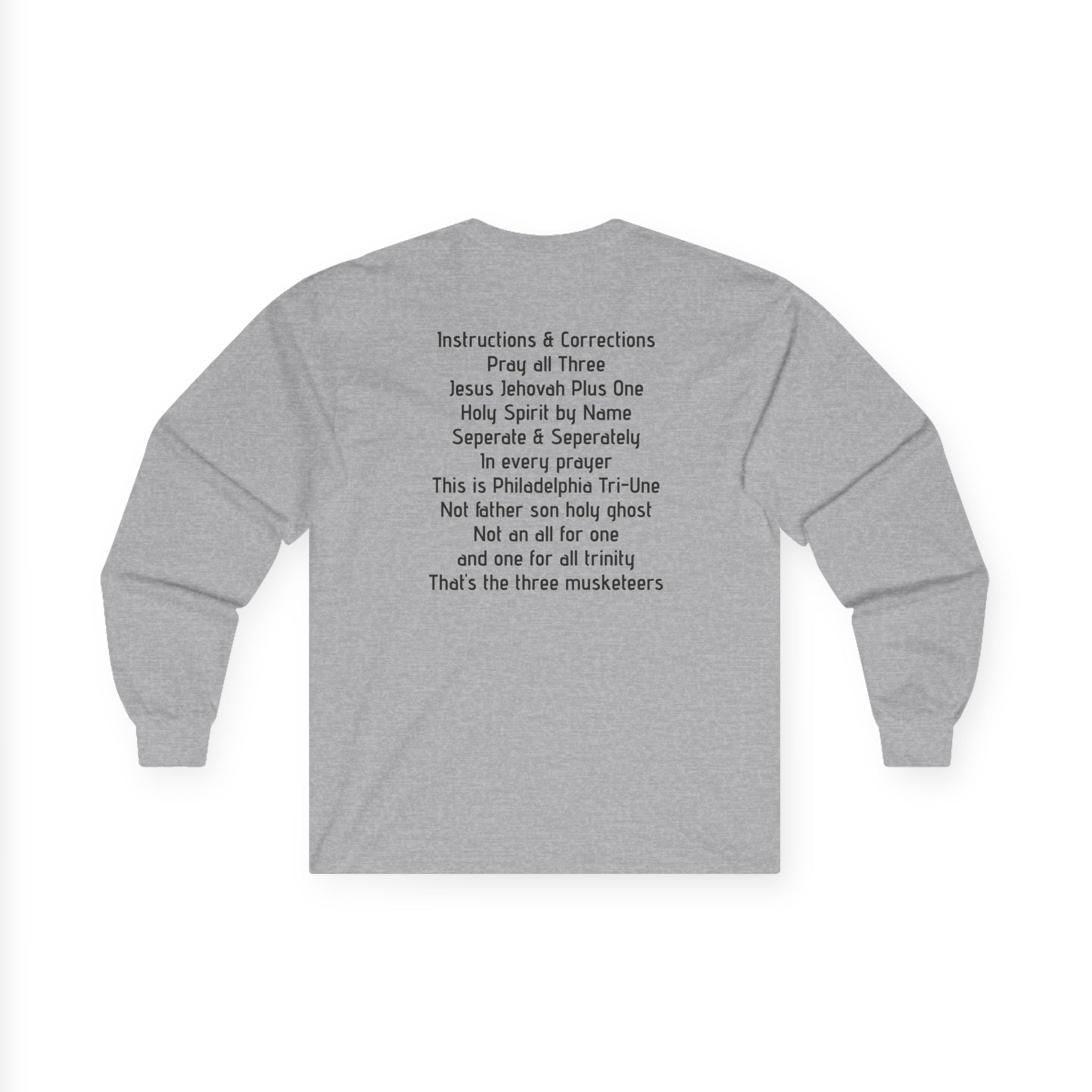 Progress Script Long Sleeve Tee — Minimal Motivational Cotton Shirt