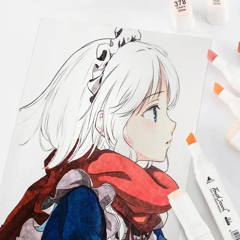 6/12/24/30 Colors Skin Tone Dual Headed marker Set Painting Drawing Highlighter School Art Supplies for Artist Korean Stationery