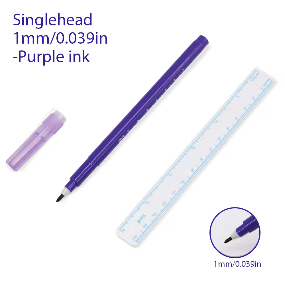 1Pc Skin Marker Pen Tattoo Eyebrow Lip Skin Marker Pen With Measuring Ruler Tool Microblading Permanent Art Makeup Accesories
