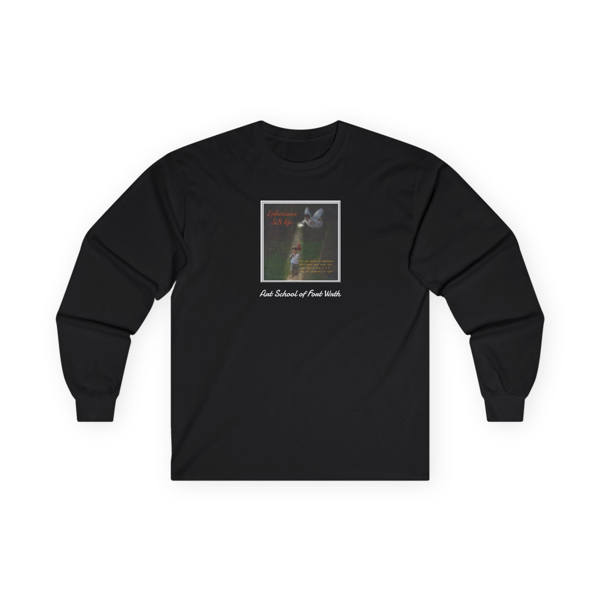 Progress Script Long Sleeve Tee — Minimal Motivational Cotton Shirt