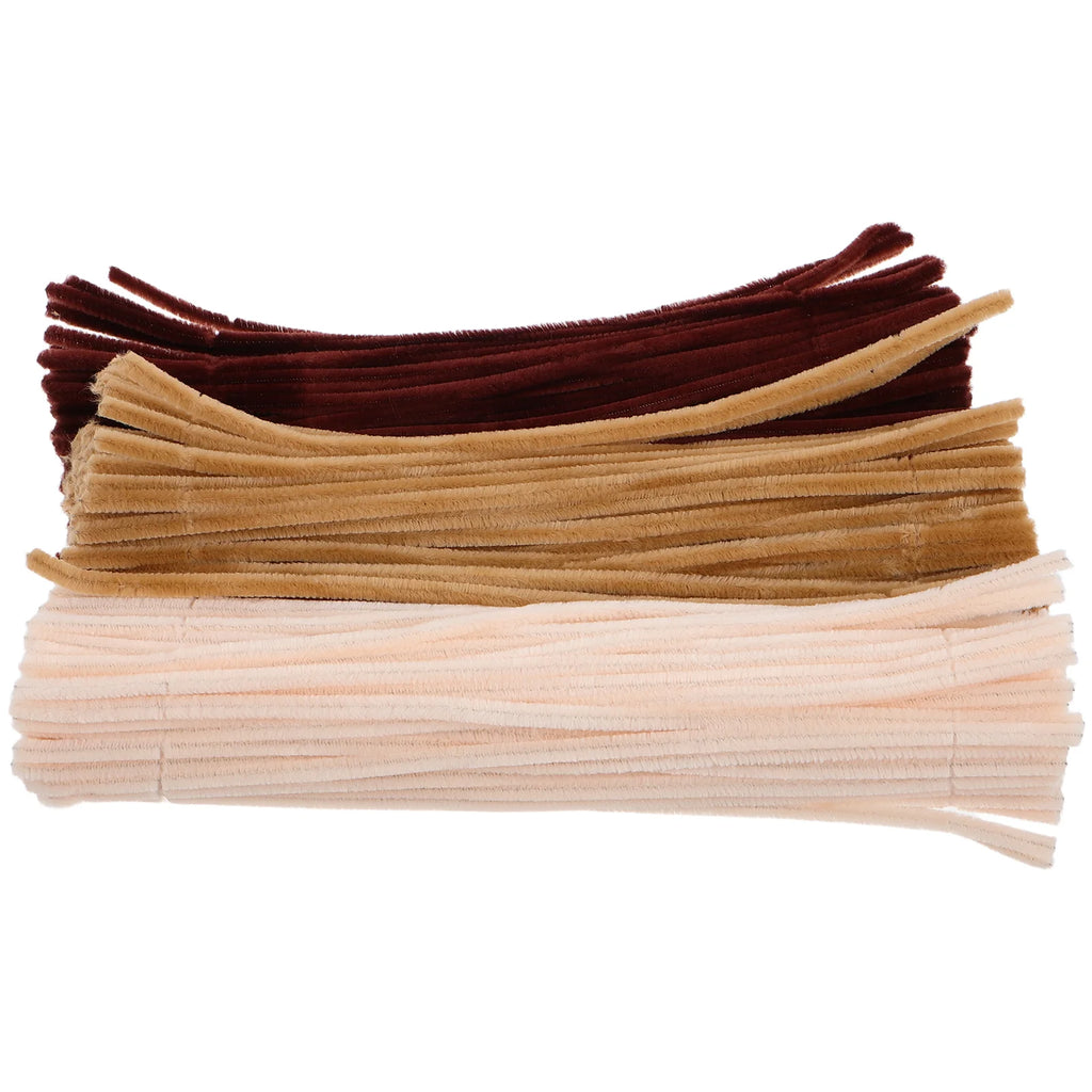 300 Pcs Chenille Stems Craft Supplies Pipe Cleaners Solid Color Fuzzy Twisting Sticks Diy Art Activity Kids Educational
