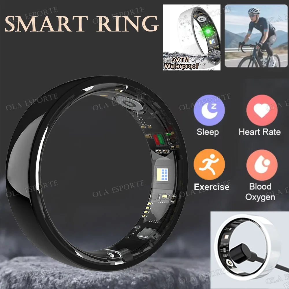 2026 Ceramic Smart Rings Remote Control Heart Rate/Blood Oxygen/Sleep Health Monitoring Sports IP68&5ATM Waterproof Smartring