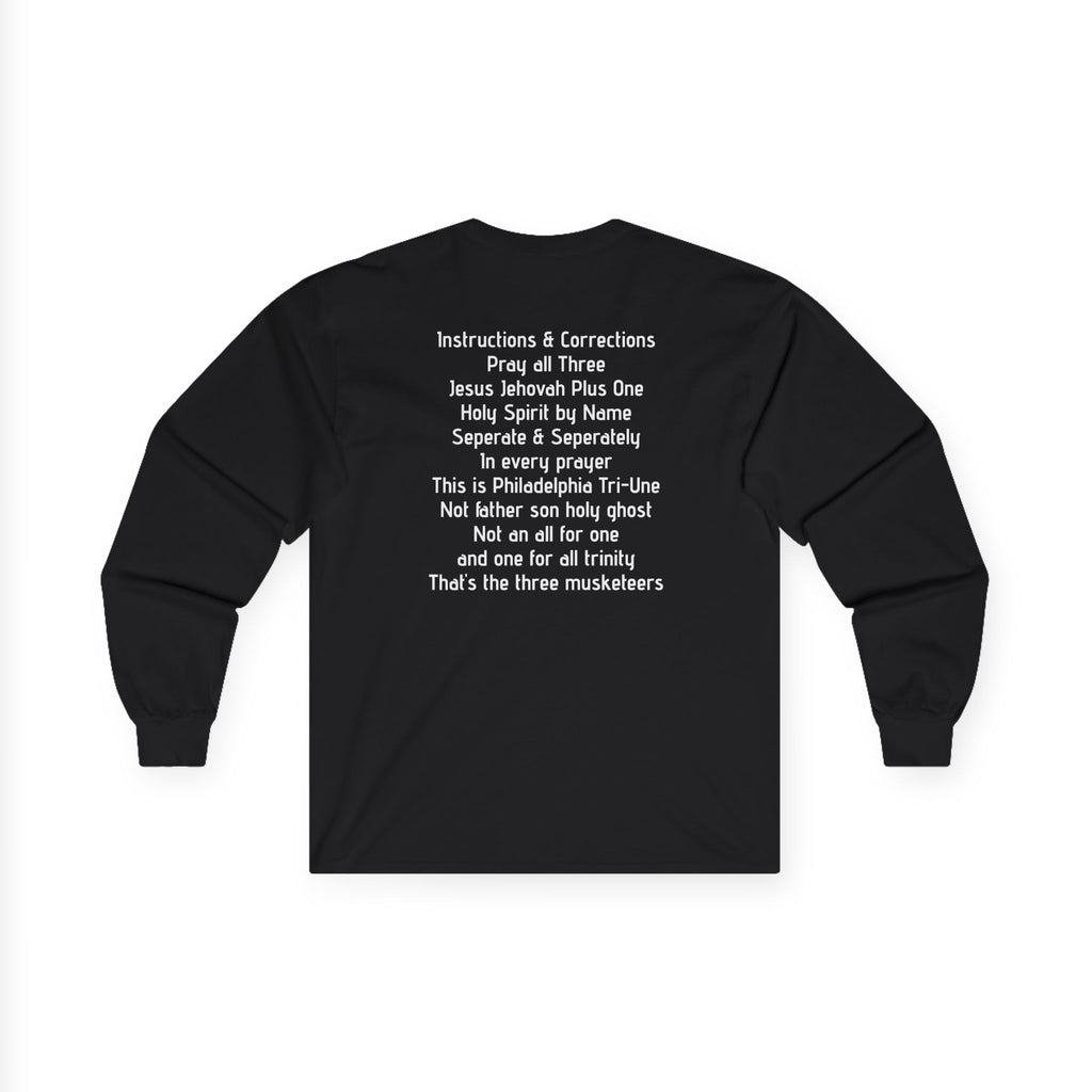 Progress Script Long Sleeve Tee — Minimal Motivational Cotton Shirt