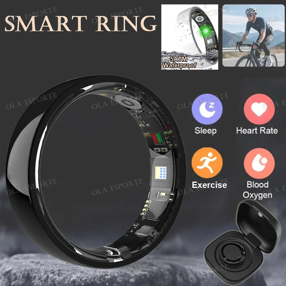 2026 Ceramic Smart Rings Remote Control Heart Rate/Blood Oxygen/Sleep Health Monitoring Sports IP68&5ATM Waterproof Smartring