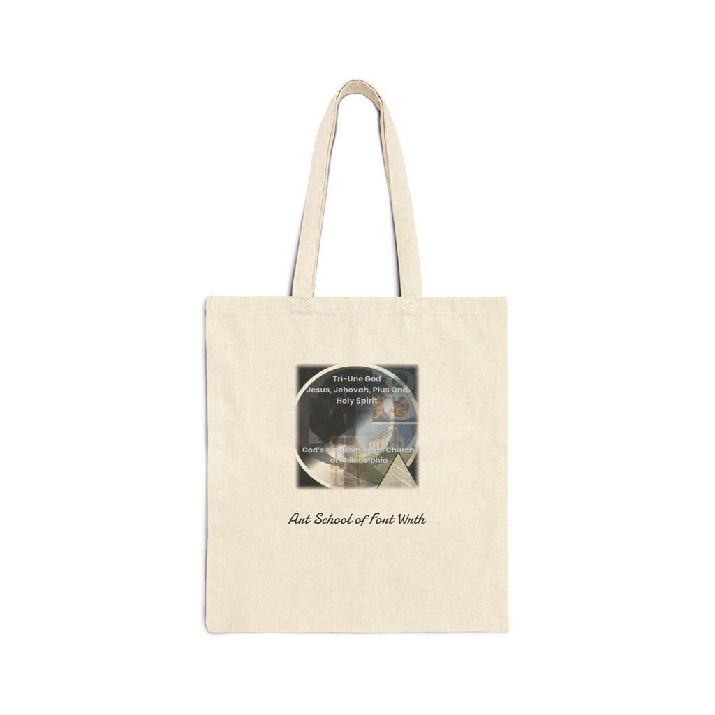 Scripture Prayer Cotton Canvas Tote Bag — 'Pray All Three' Inspirational Tote