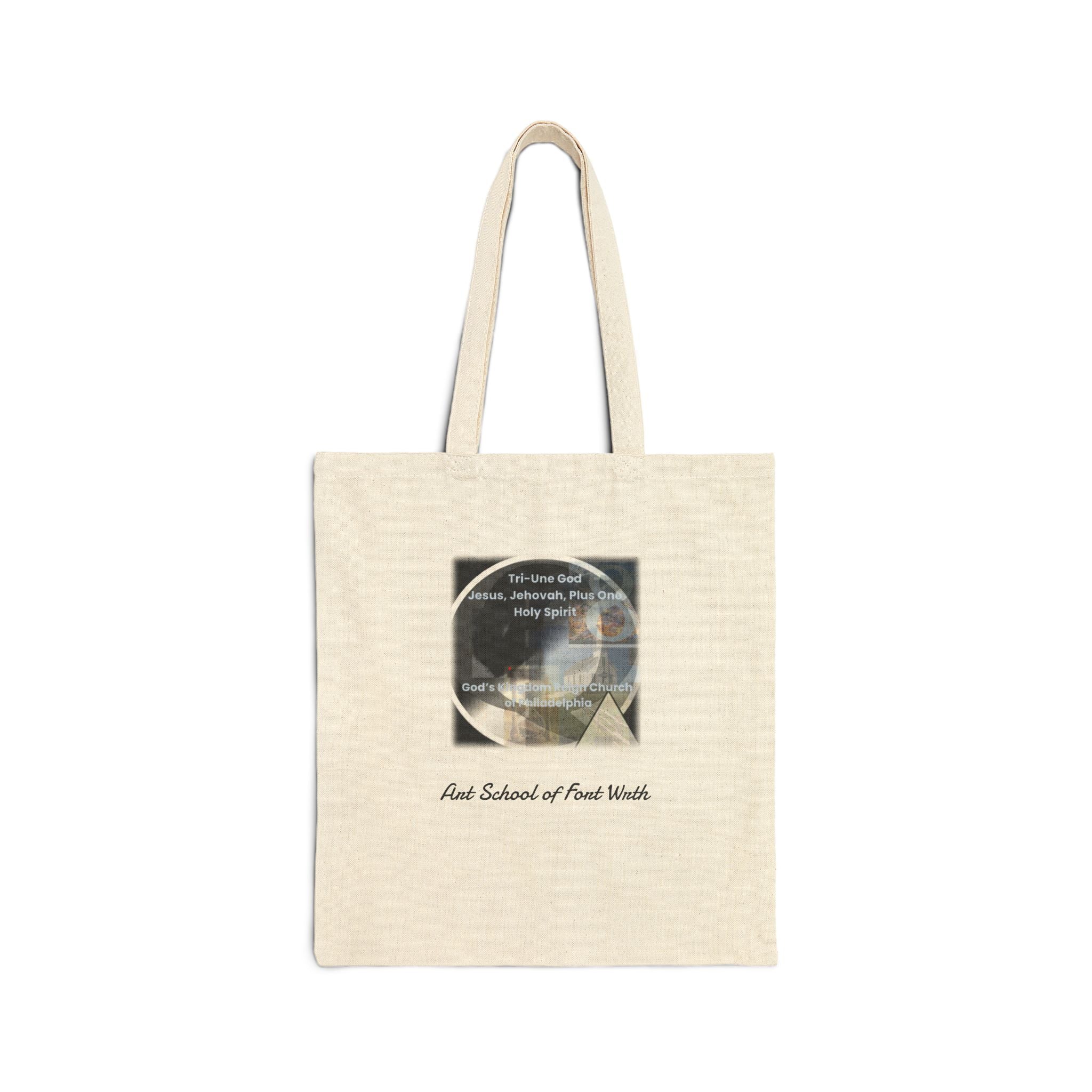 Scripture Prayer Cotton Canvas Tote Bag — 'Pray All Three' Inspirational Tote