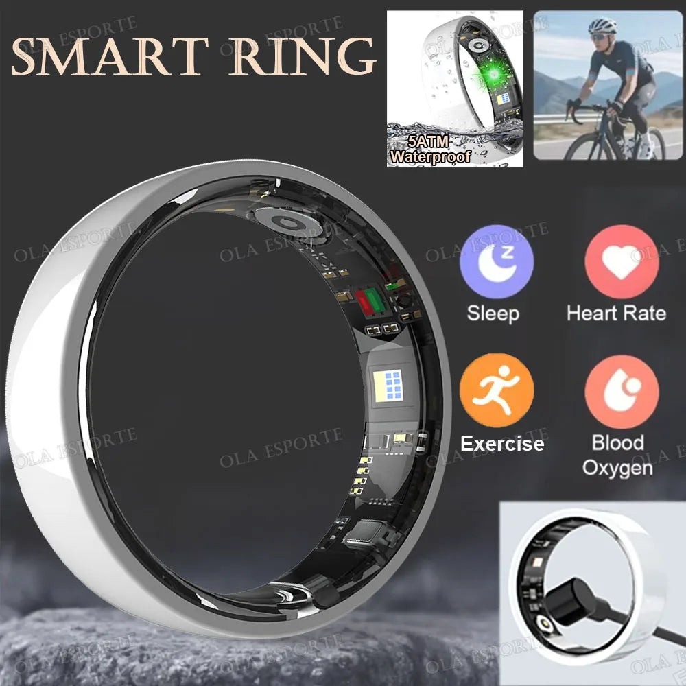 2026 Ceramic Smart Rings Remote Control Heart Rate/Blood Oxygen/Sleep Health Monitoring Sports IP68&5ATM Waterproof Smartring