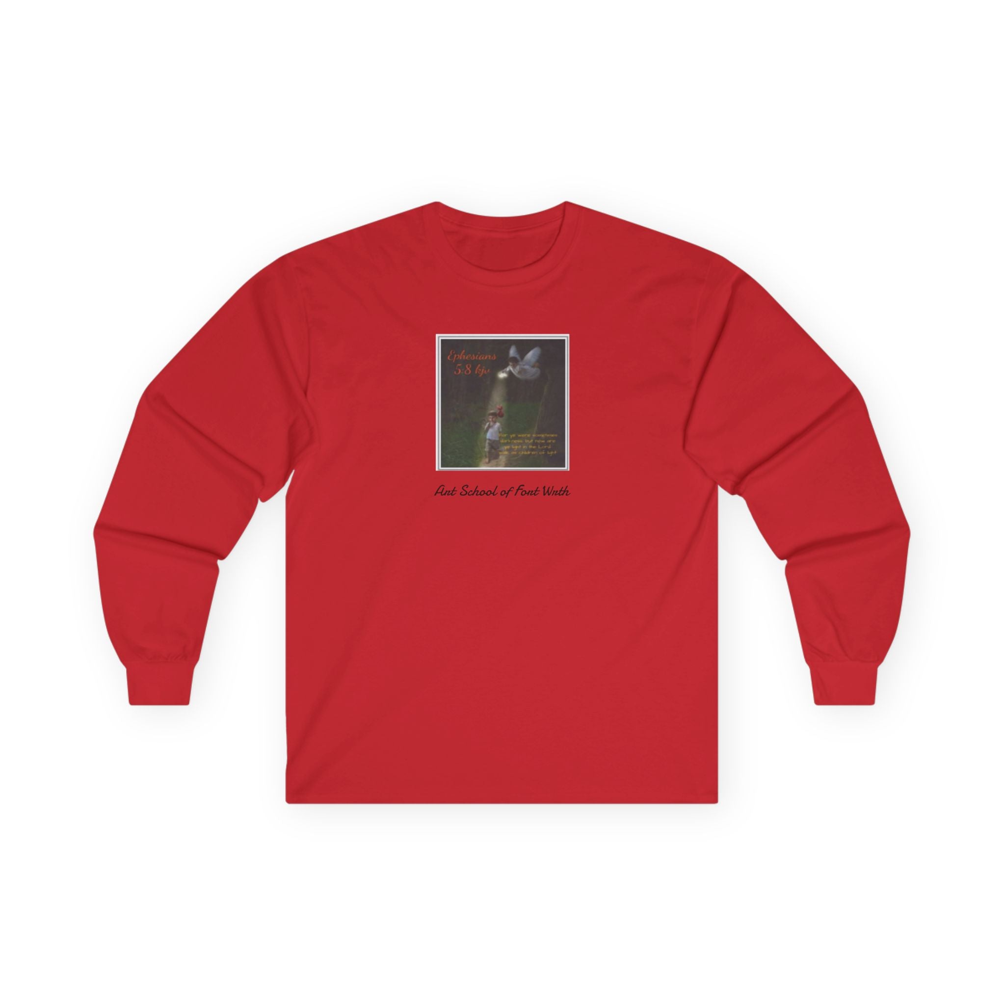 Progress Script Long Sleeve Tee — Minimal Motivational Cotton Shirt