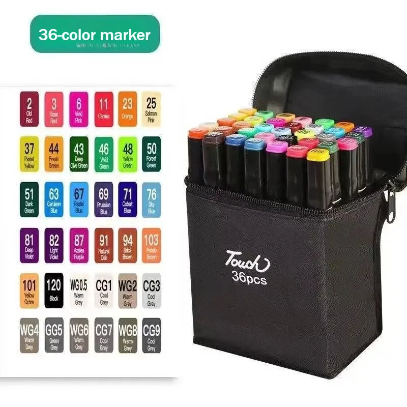 Oil-Based Dual-Head Marker Pen Set Color Markers Alcohol Art Markers Refillable Dual Tips Sketching Drawing Manga School Supplie