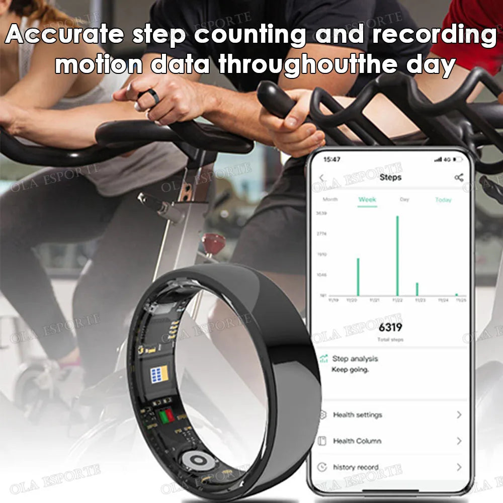 2026 Ceramic Smart Rings Remote Control Heart Rate/Blood Oxygen/Sleep Health Monitoring Sports IP68&5ATM Waterproof Smartring