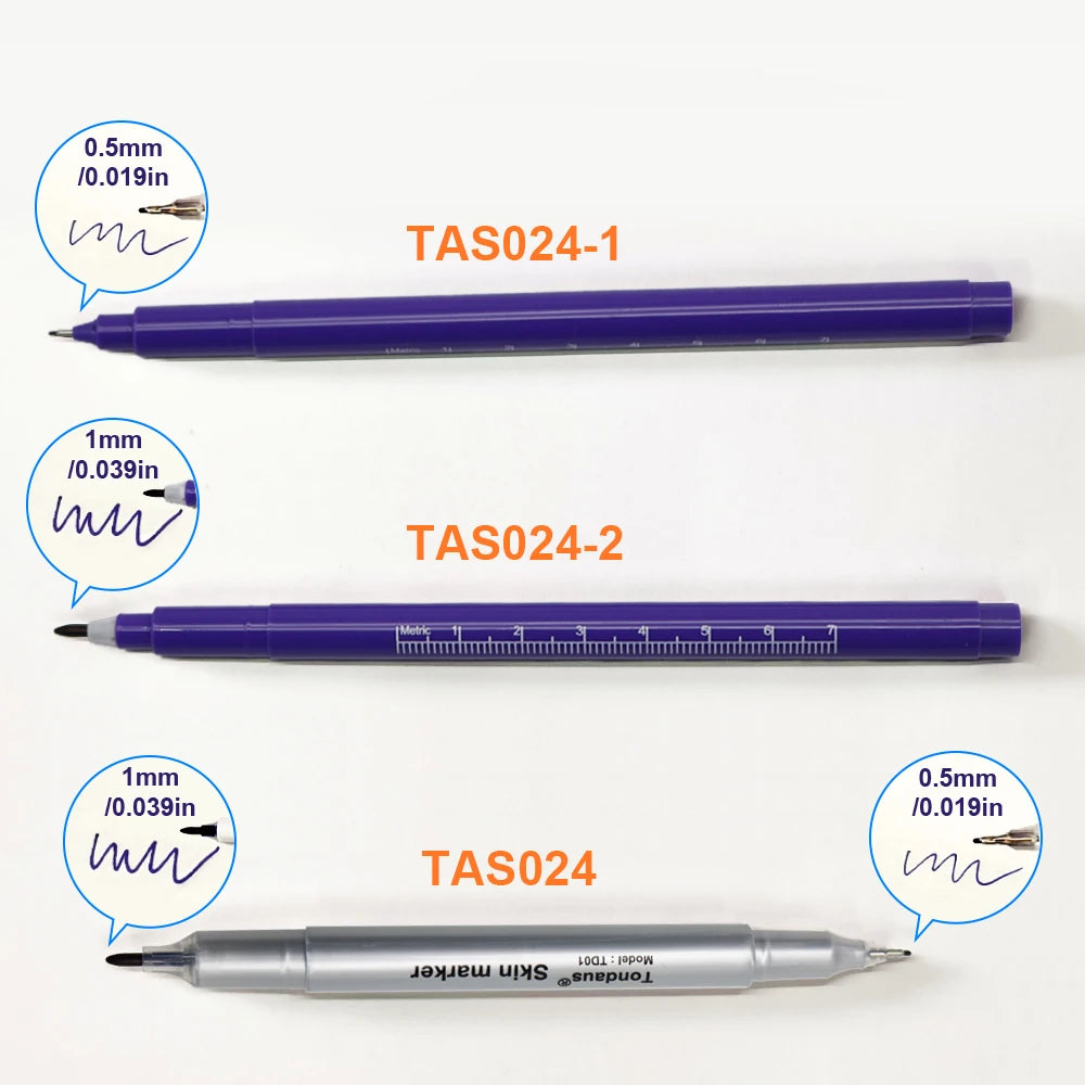 1Pc Skin Marker Pen Tattoo Eyebrow Lip Skin Marker Pen With Measuring Ruler Tool Microblading Permanent Art Makeup Accesories