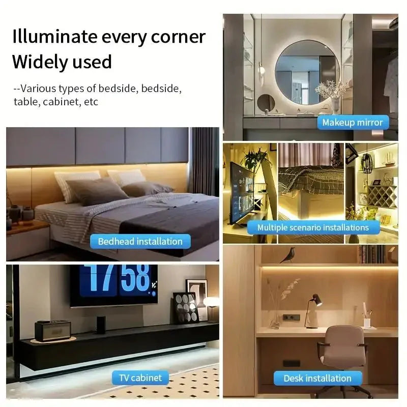 LED COB USB Strip Light – Touch Dimmer Flexible Indoor Lighting