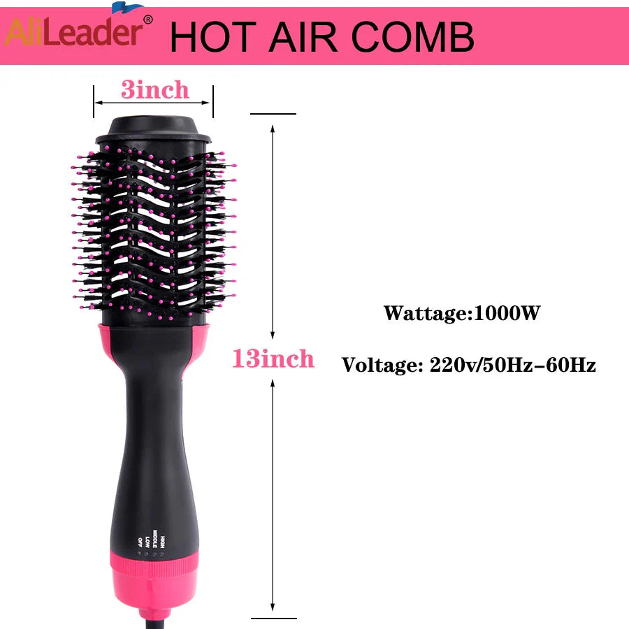4-in-1 Hair Dryer Brush – Straightener, Curler & Volumizer for Women