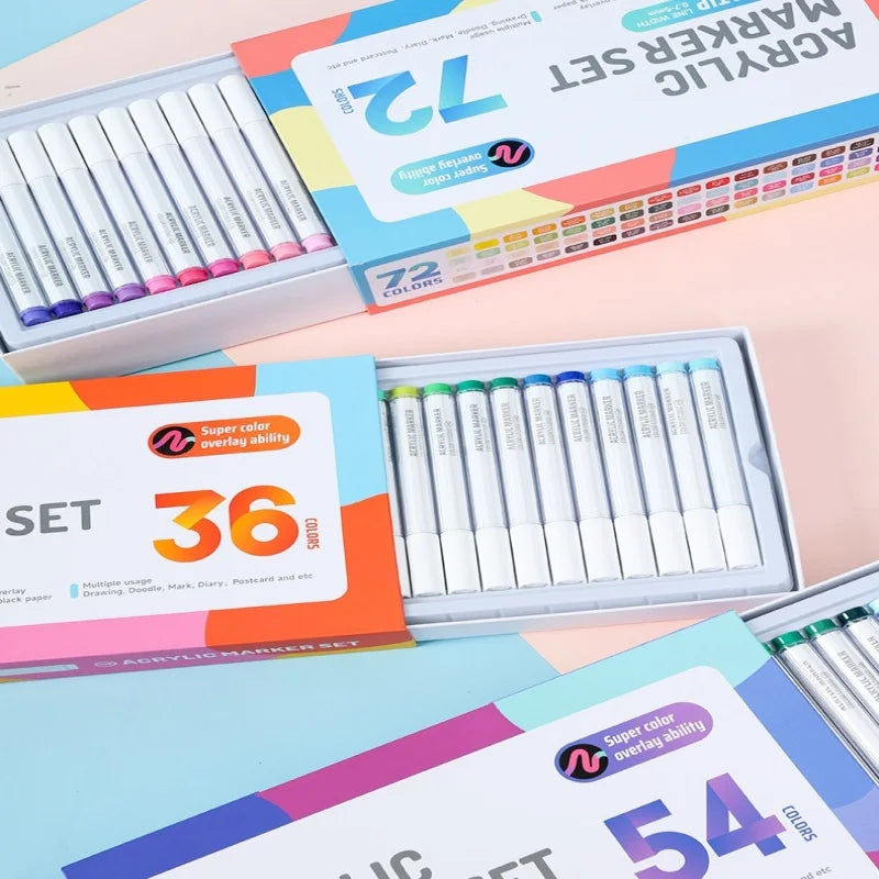 Acrylic marker pen gift box student-specific art drawing pen set Office School Supplies Pens Pencils Writing Supplies