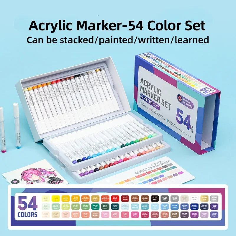 Acrylic marker pen gift box student-specific art drawing pen set Office School Supplies Pens Pencils Writing Supplies