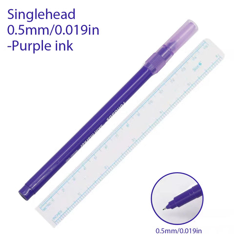 1Pc Skin Marker Pen Tattoo Eyebrow Lip Skin Marker Pen With Measuring Ruler Tool Microblading Permanent Art Makeup Accesories