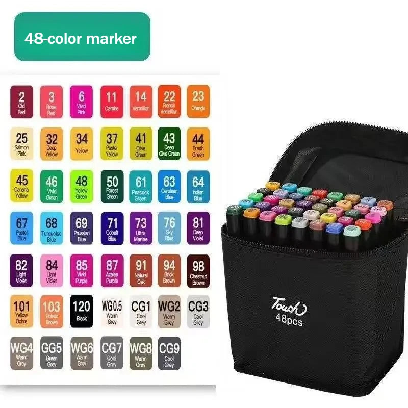 Oil-Based Dual-Head Marker Pen Set Color Markers Alcohol Art Markers Refillable Dual Tips Sketching Drawing Manga School Supplie