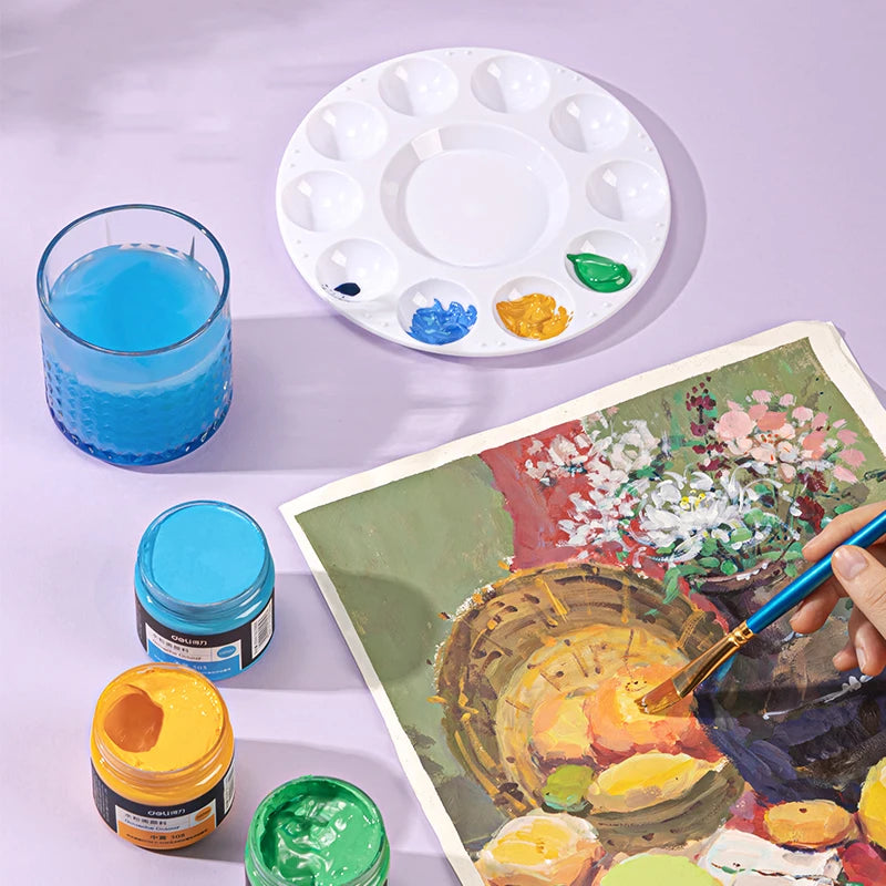 100ml Deli Acrylic Pigment for Art Model DIY High-Capacity Wall Painting Hand Drawn Poster Graffiti Supplies Office Learning