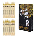 2-12 Pcs DIY Waterproof Paint Marker Pens Gold and Silver Student Supplies Craftwork Brush Pen Art Painting