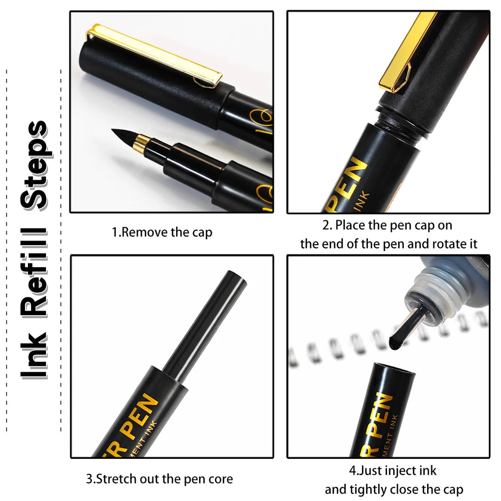 12 Tip Pigment Liner Micron Ink Marker Pen for Manga Draw Sketching Needle Pen Hook Line Pen Sketch Stationery Set Art Supplies